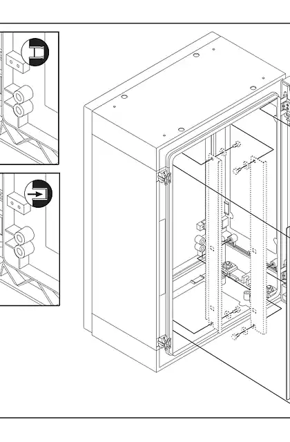 schneider施耐德PanelSeT PLA - Uprights for support plate or 19_ chassis - Instruction sheet